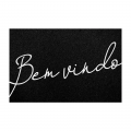 Tapete Capacho Vinil Light 2.0 Bem Vindo Preto 40x60cm Kapazi
