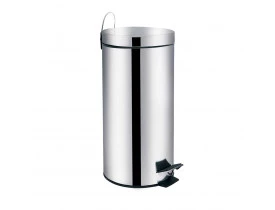 Lixeira de Pedal Ágata 30 litros Inox 30X35X62cm Mor