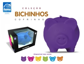 Porquinho Cofrinho Roma Cor Sortida