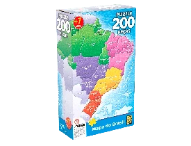 Quebra-Cabeça 200 peças Mapa do Brasil Grow