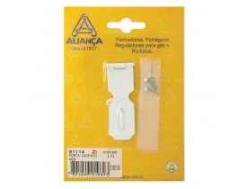 Porta Cadeado Aço 51mm Branco Aliança