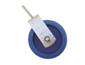 Roldana para Varal com Parafuso 6cm Azul Conex