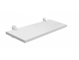 Prateleira Reta com Suporte Concept 1,5x20x40cm Branca Prat-K