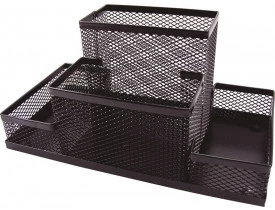 Porta Objetos Aramado Preto Kit 10x20x10cm