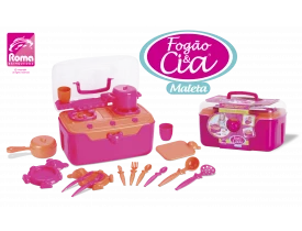 Brinquedo Maleta Fogão & Cia Rosa Roma