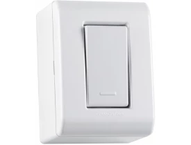 Caixa de Sobrepor com 1 Interruptor Simples 10A LixFlex Branca Tramontina