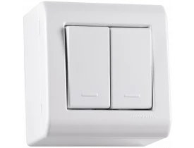 Caixa de Sobrepor com 2 Interruptores Simples 10A LixFlex Branca Tramontina