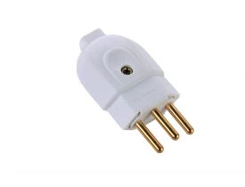 Plugue Macho 2P+T 10A Branco Tramontina