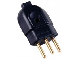Plugue Macho 2P+T 10A Preto Tramontina