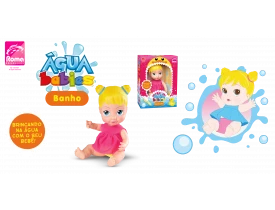Brinquedo Boneca Água Babies Banho Roma