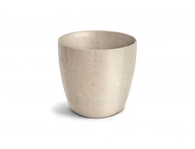 Cachepô Elegance Redondo 02 Travertino Nutriplast