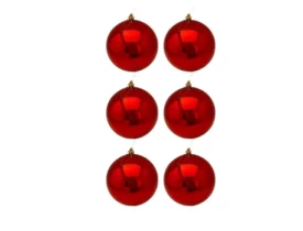 Bolas De Natal 4cm Vermelha c/06 D&A