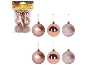 Bolas De Natal 4cm Rose Glitter c/06 Zein
