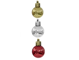 Bolas de Natal 3cm Metalizada Colorido c/08 Florarte