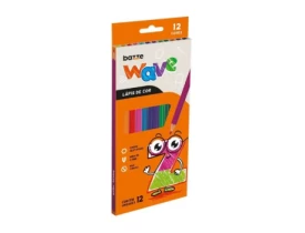 Lápis De Cor Wave Sextavado 12 Cores  Bazze