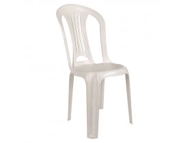 Cadeira Plástica Bistrô Branca 42x51x89cm Mor