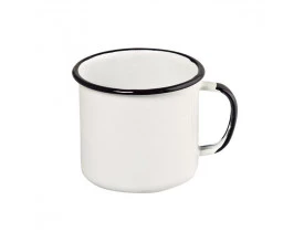 Caneca 8 Esmaltado 370ml Branco Ewel
