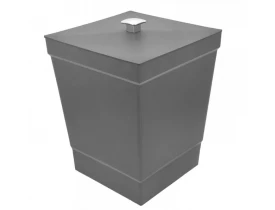 Lixeira com Tampa Cinza 20X20X26cm Stolf