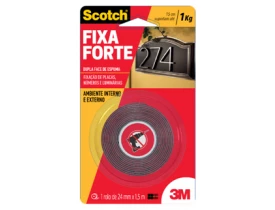 Fita Dupla Face de Espuma Fixa Forte 24mm X 1,5 metros 3M