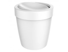 Lixeira Vitra Basculante 5 litros Branca 21X21X22cm Ou Martiplast