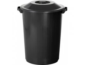 Lixeira Recycle 35 litros Preto Plasvale