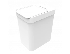 Lixeira 5 litros Branca 16X22X25cm Soprano