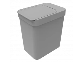 Lixeira 5 litros Cinza 16X22X25cm Soprano