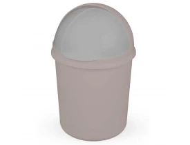 Lixeira Retrátil 4,1 litros Marrom Fendi 20X20X29cm Plasvale