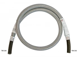Mangueira Nitrílica com Trama de Aço Inox Ponta/Ponta 3/8x2000mm Maqenge