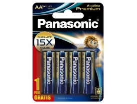 Pilha Alcalina AA 4 Pilhas 1,5V Panasonic