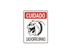 Placa Sinalização Cachorro Bravo Conex