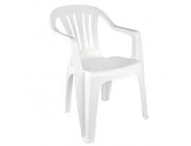 Cadeira Poltrona Plástica Bela Vista Branca 53x55x80cm Mor