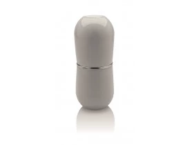 Porta Escova Cromo Belly com Tampa Branco Ou Martiplast