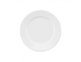 Prato de Sobremesa com Aba Branco Oxford