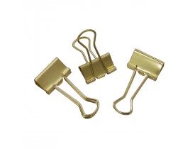 Prendedor para Papel 19mm Dourado com 12 unidades Tilibra
