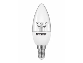 Lâmpada Led Vela TVL 25 Clara 3w E14 3000k Luz Quente Taschibra
