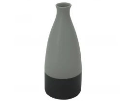 Vaso Decorativo de Cerâmica Preto e Cinza D&A
