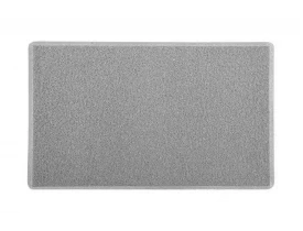 Tapete Capacho Vinil Silver 60X90cm Cinza Kapazi