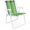 Cadeira de Praia Alta 54x54x72cm Mor Cor Sortida