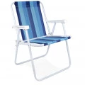 Cadeira de Praia Alta 54x54x72cm Mor Cor Sortida