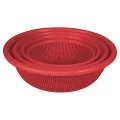 Conjunto de Peneiras sem Cabo 4 Peças Vermelho Mor