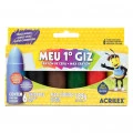 Meu Primeiro Giz 6 Cores Acrilex