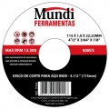 Disco de Corte para Inox 4.1/2'' Mundi