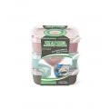 Conjunto de Potes Plástico com 3 Peças Wave Plasvale