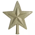 Ponteira Estrela com Glitter 14,5cm Champanhe D&A