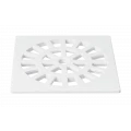Grelha Quadrada para Caixa Sifonada 100mm Branca Herc