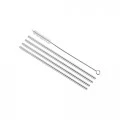 Conjunto Canudo Inox Reto e Escova Higienizadora 5 Peças Descomplica Brinox