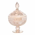 Potiche Decorativa Cristal com Pé Princess 15X24cm Champanhe Wolff