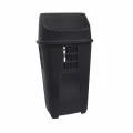 Lixeira Recycle Basculante 50 litros Preta 32X41X77cm Plasvale 