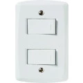 Conjunto 4x2 com 2 Interruptores Simples Branco Lux² Tramontina